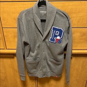 Unisex Sportiqe Gray Button-Up Cardigan